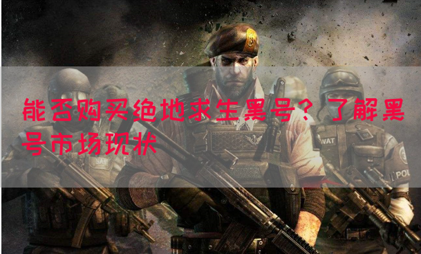 能否购买绝地求生黑号？了解黑号市场现状(图1)
