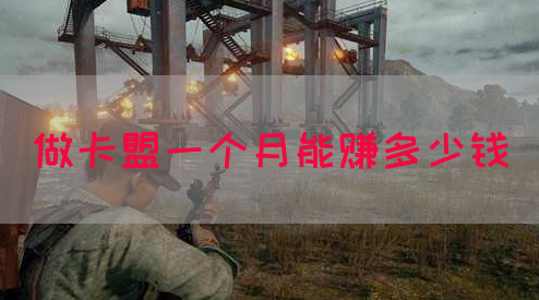 做卡盟一个月能赚多少钱