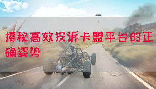 揭秘高效投诉卡盟平台的正确姿势(图1)